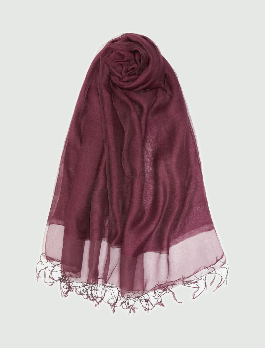 stola in misto seta - bordeaux