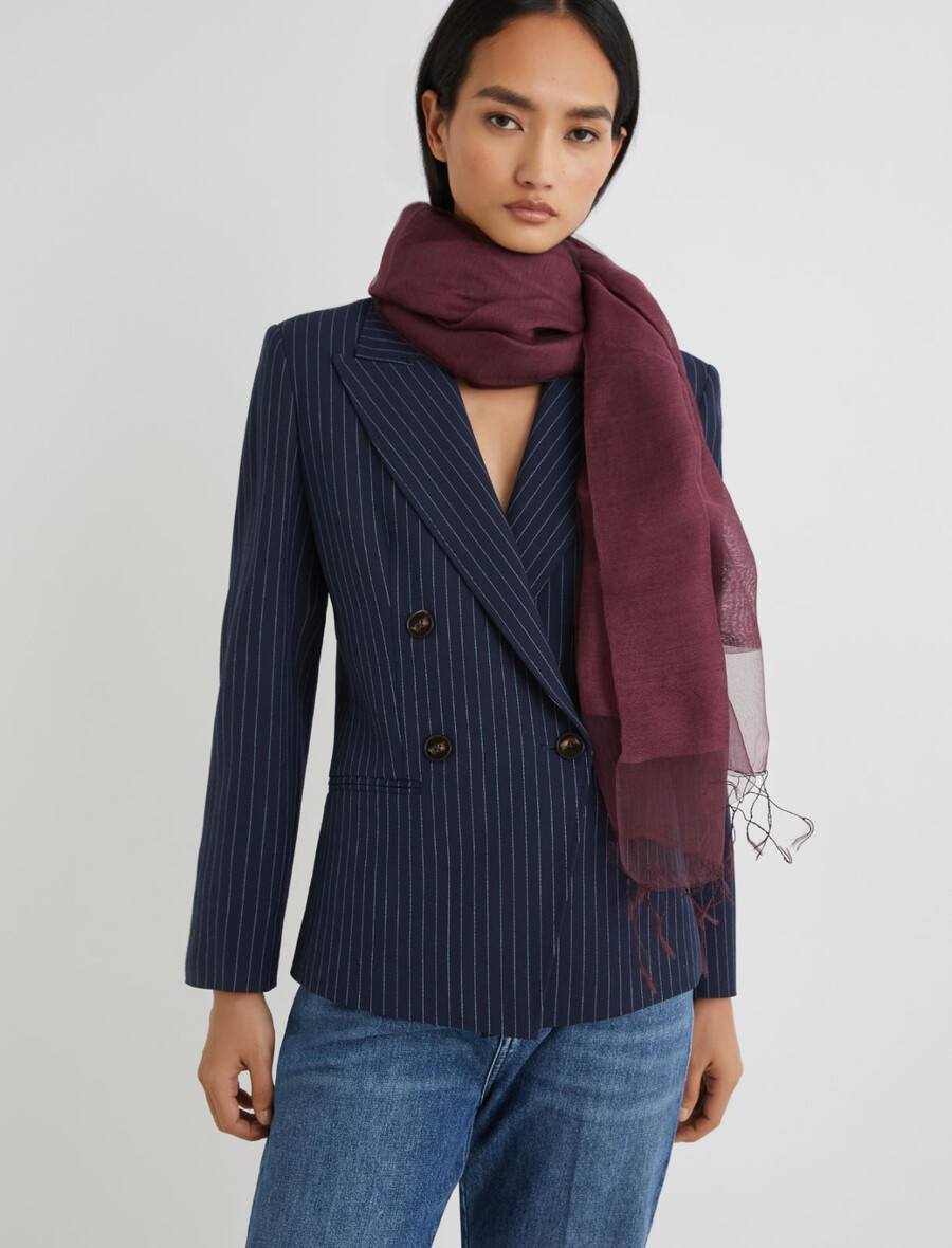 stola in misto seta - bordeaux