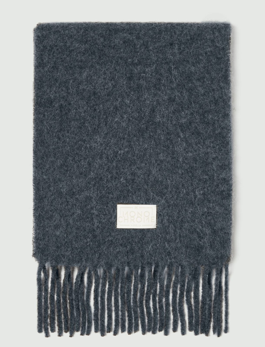 sciarpa in misto alpaca - grigio scuro