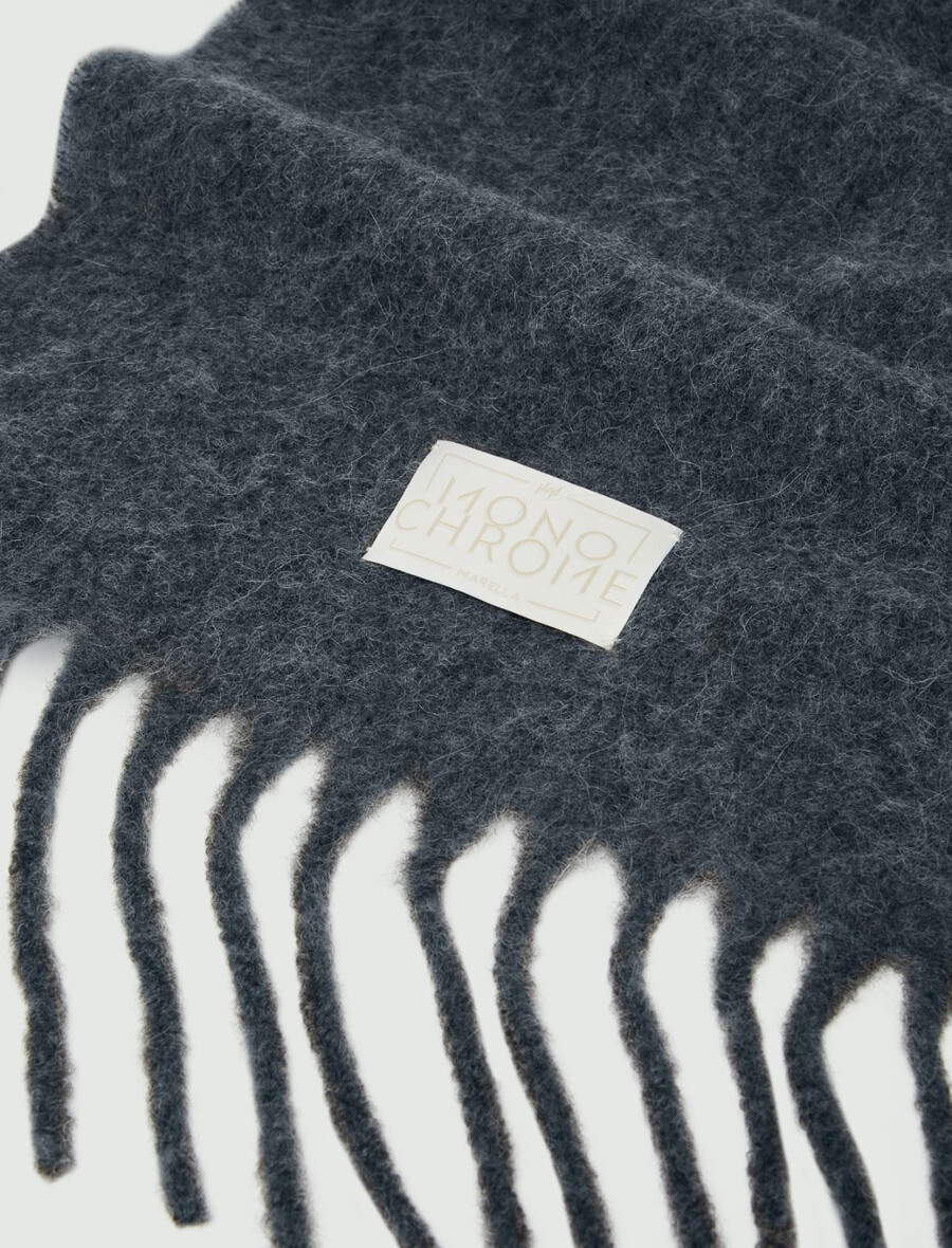 sciarpa in misto alpaca - grigio scuro
