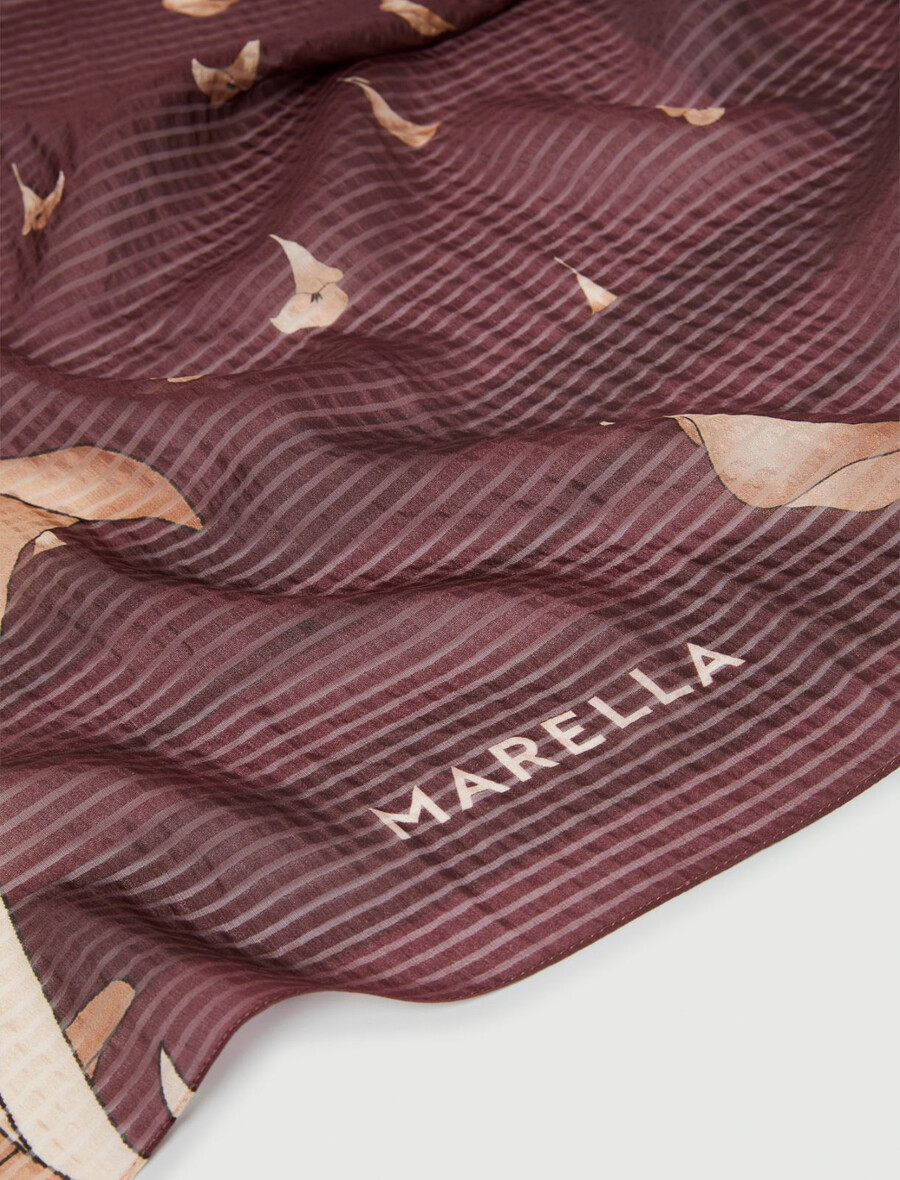 stola di seta - bordeaux