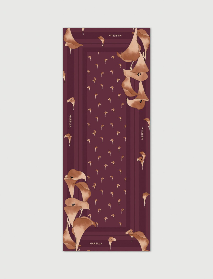 stola di seta - bordeaux