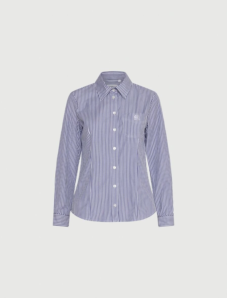 camicia femminile in cotone - navy