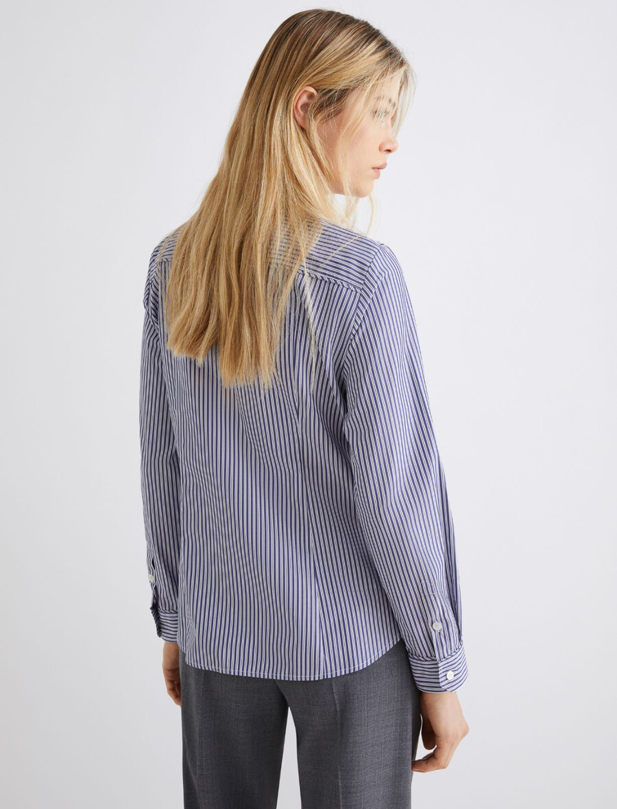 camicia femminile in cotone - navy