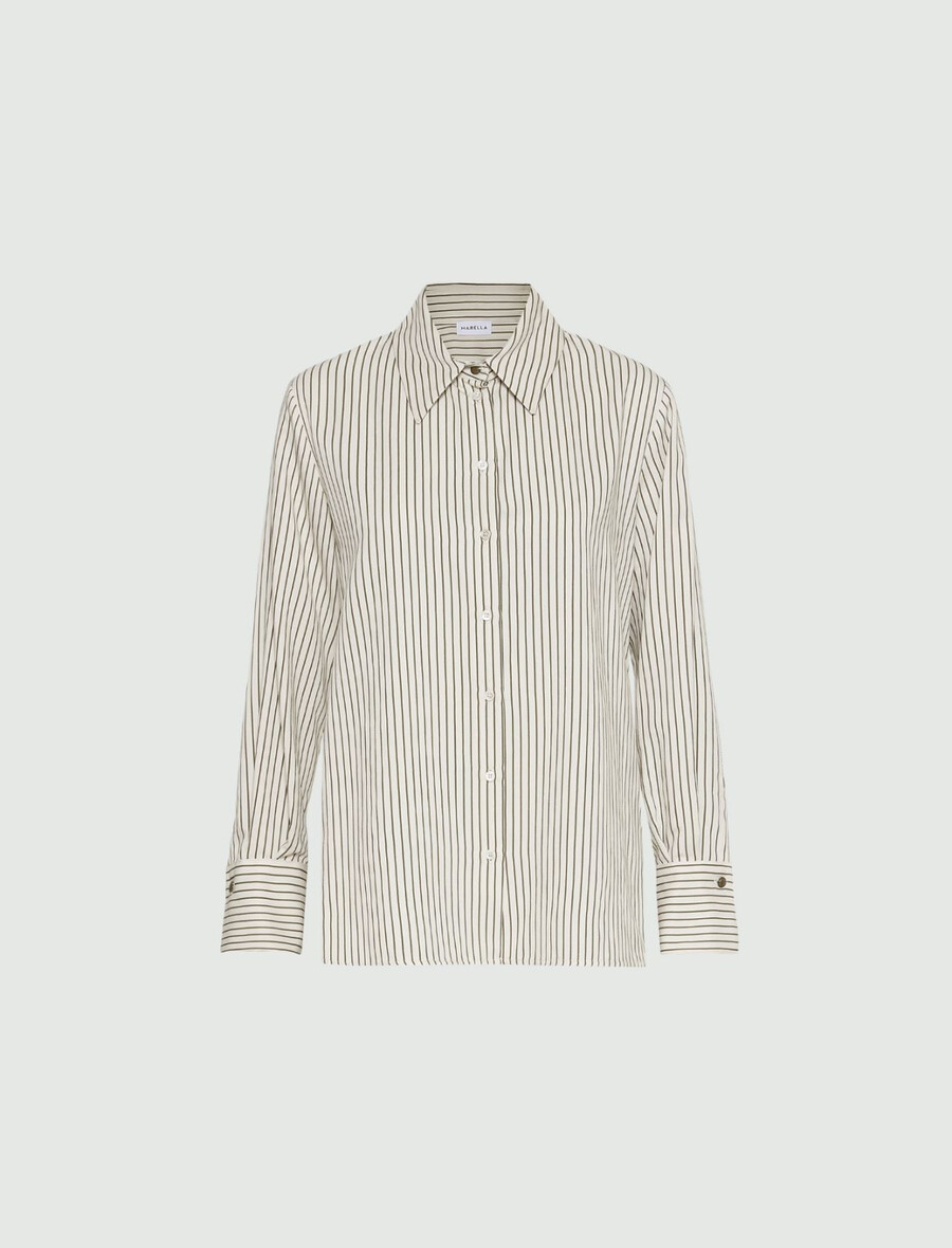 camicia in twill lavato - salvia