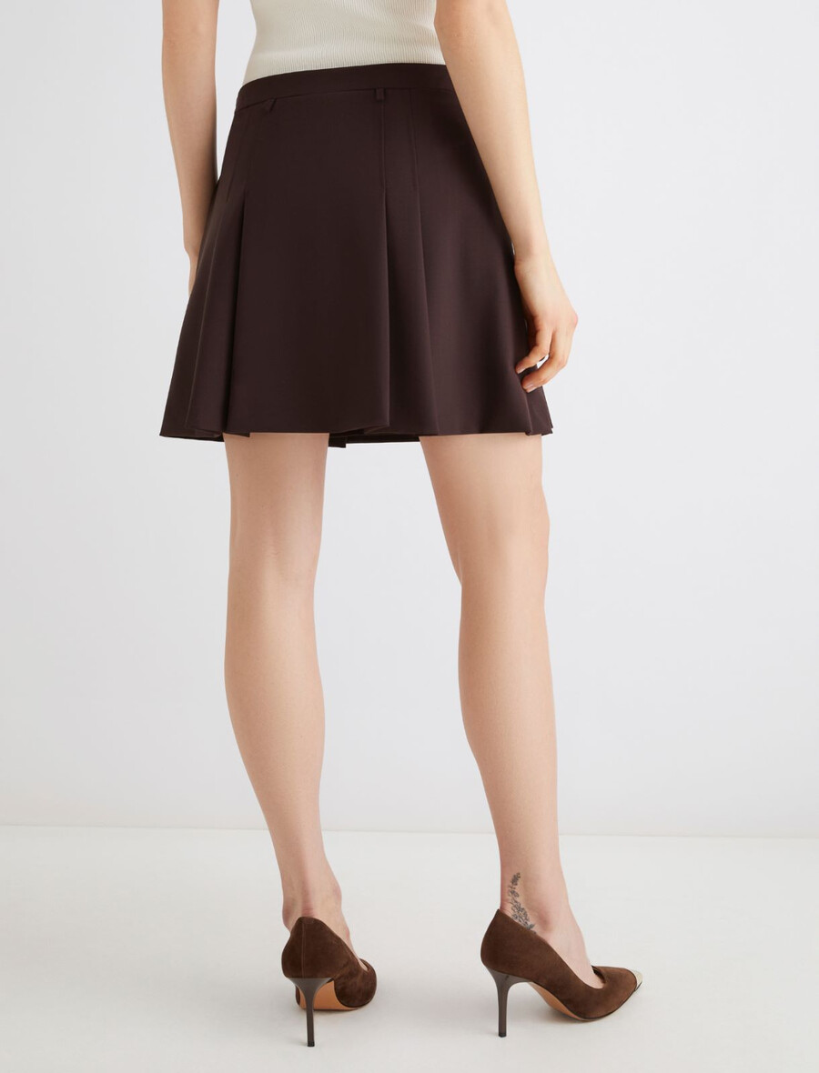 gonna con cintura - marrone