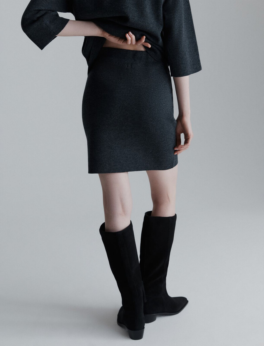 gonna in maglia - grigio scuro