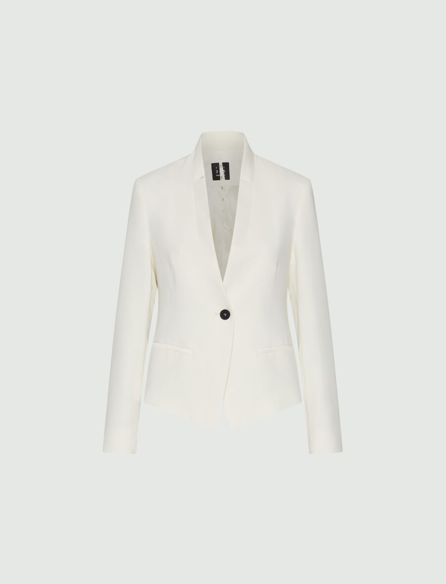 giacca in raso envers - bianco lana