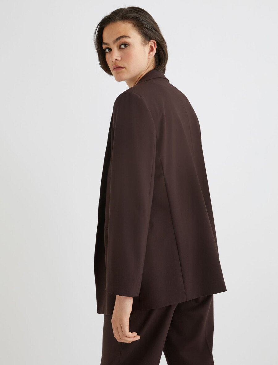blazer elasticizzato - marrone