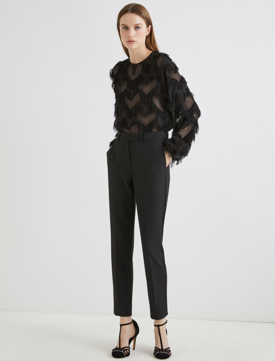 pantaloni chino elasticizzati - nero