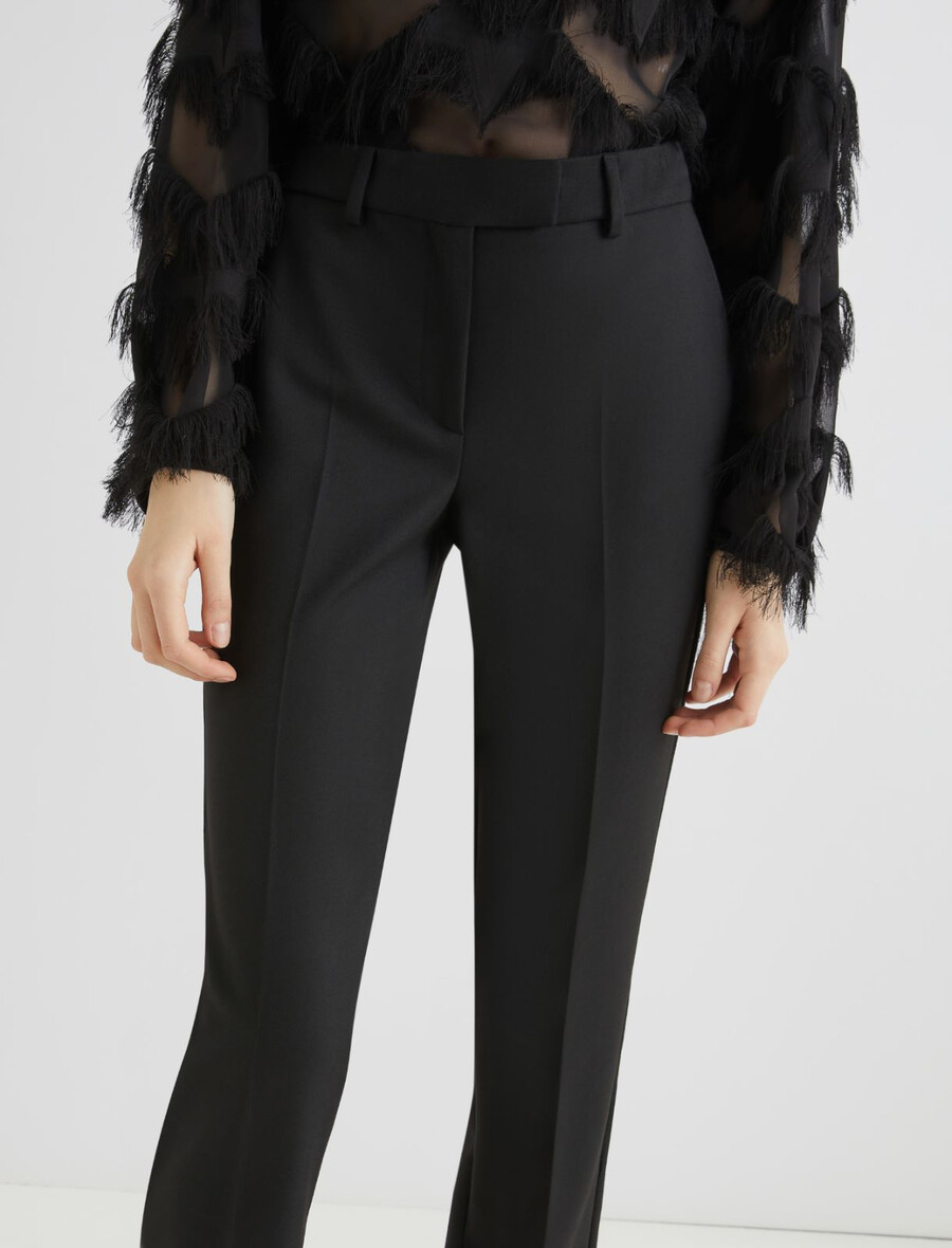 pantaloni chino elasticizzati - nero