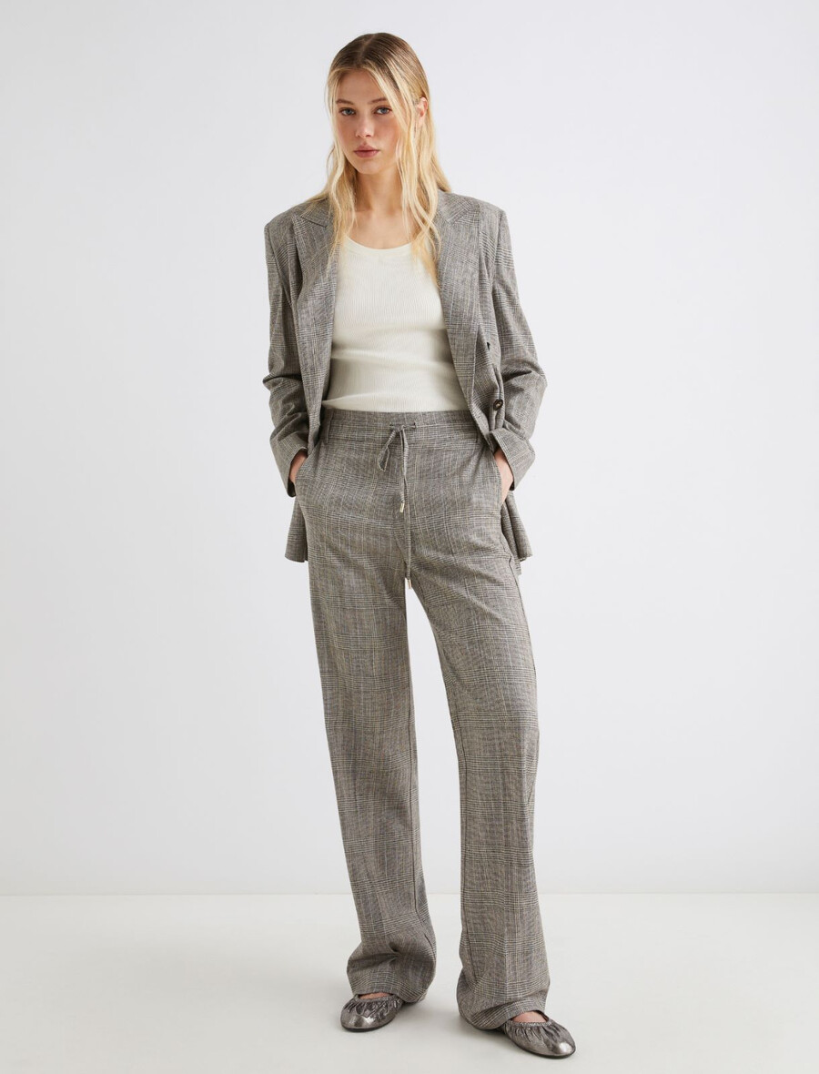 pantaloni in twill fluido - grigio chiaro