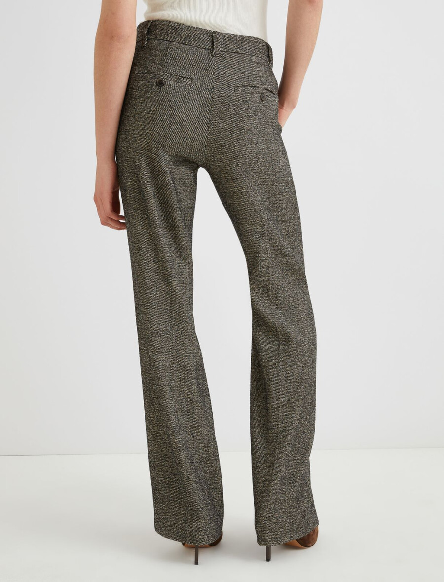 pantaloni in tweed - marrone