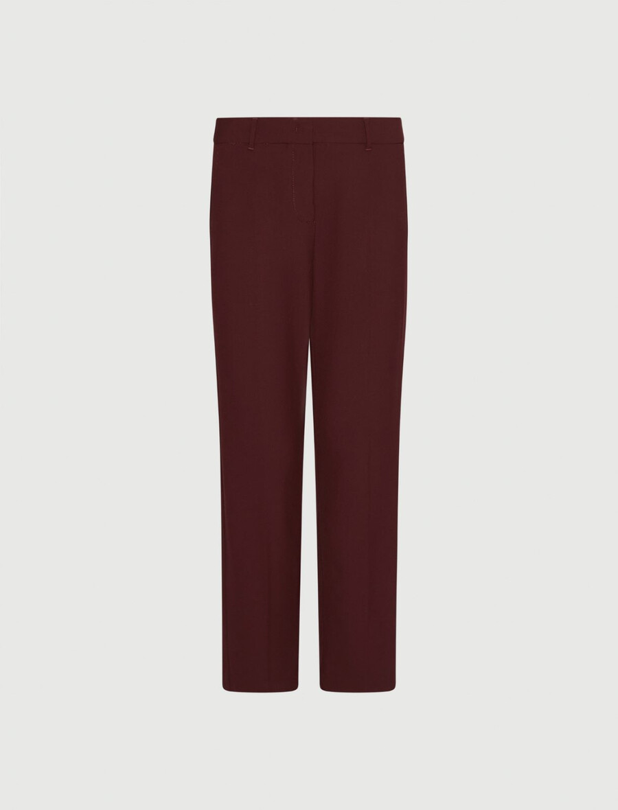 pantaloni in viscosa elasticizzata - bordeaux