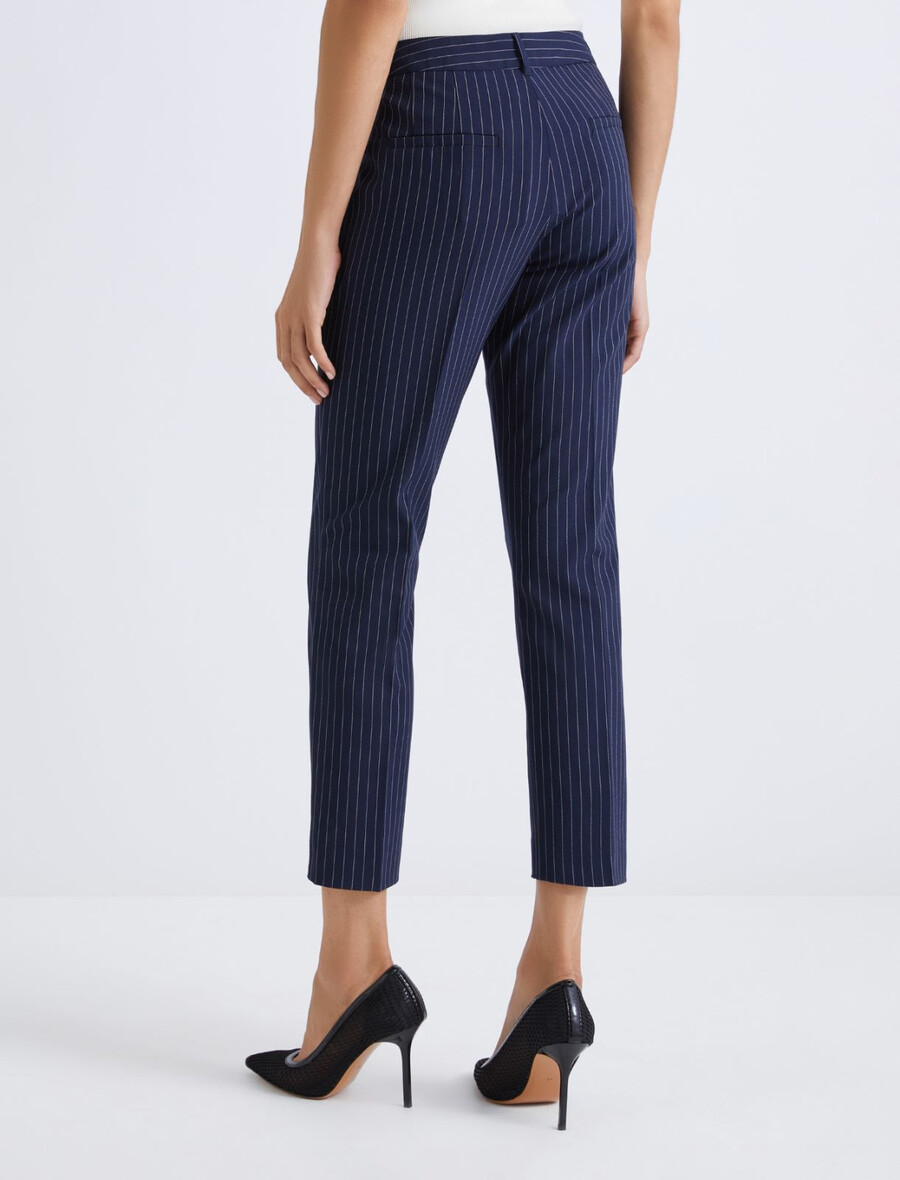 pantaloni in viscosa elasticizzata - navy