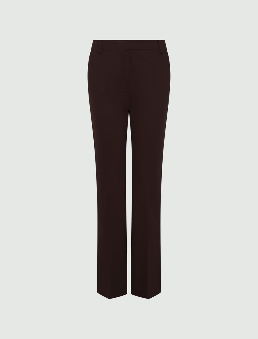 pantaloni in jersey slim fit - marrone