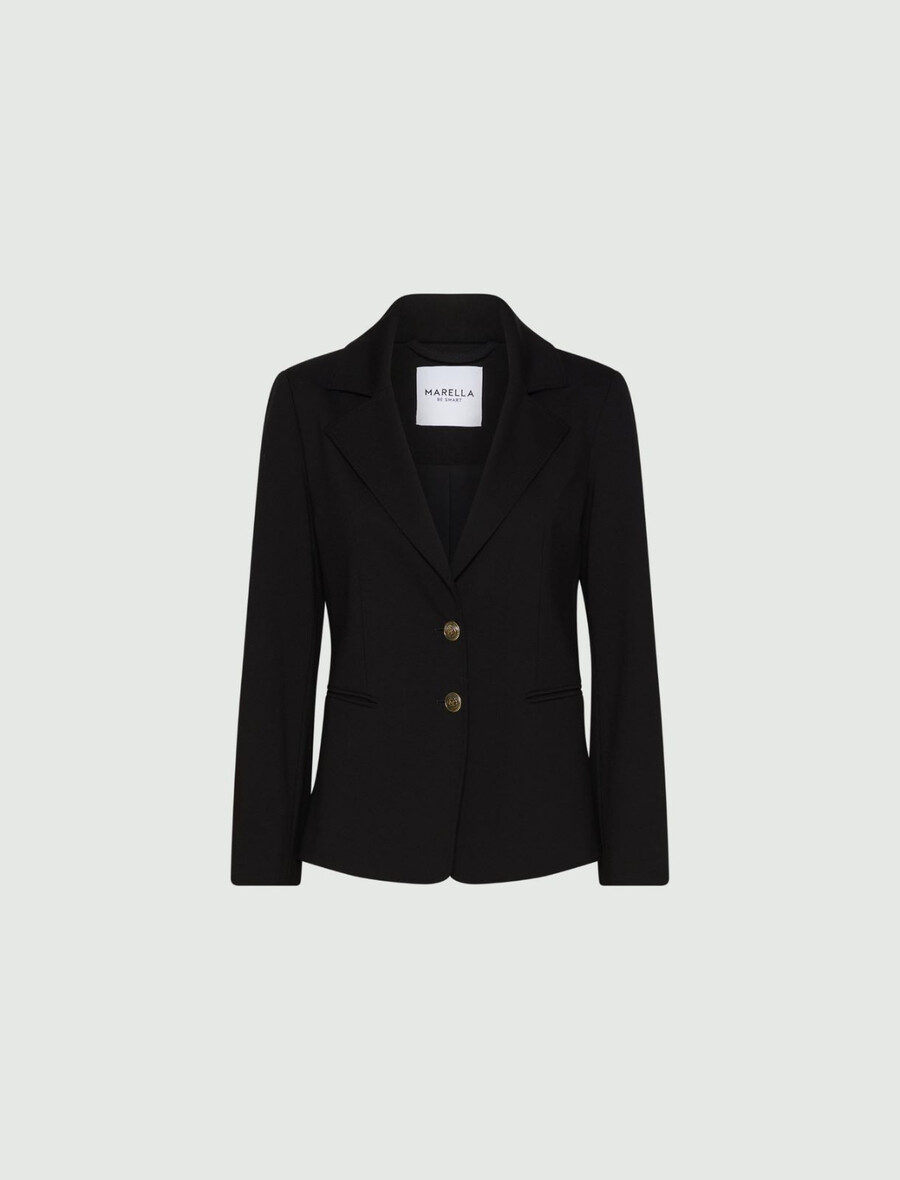 blazer in jersey - nero