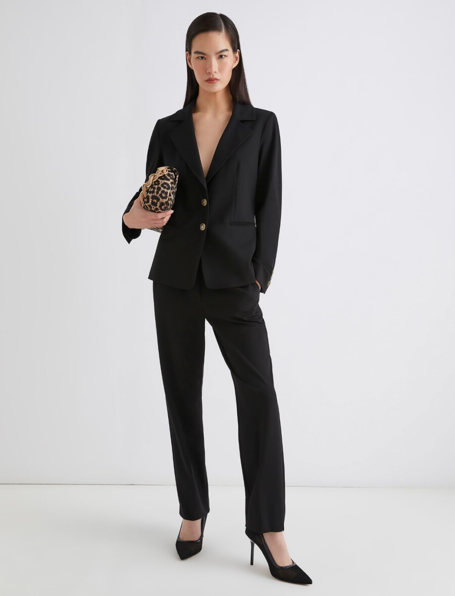 blazer in jersey - nero