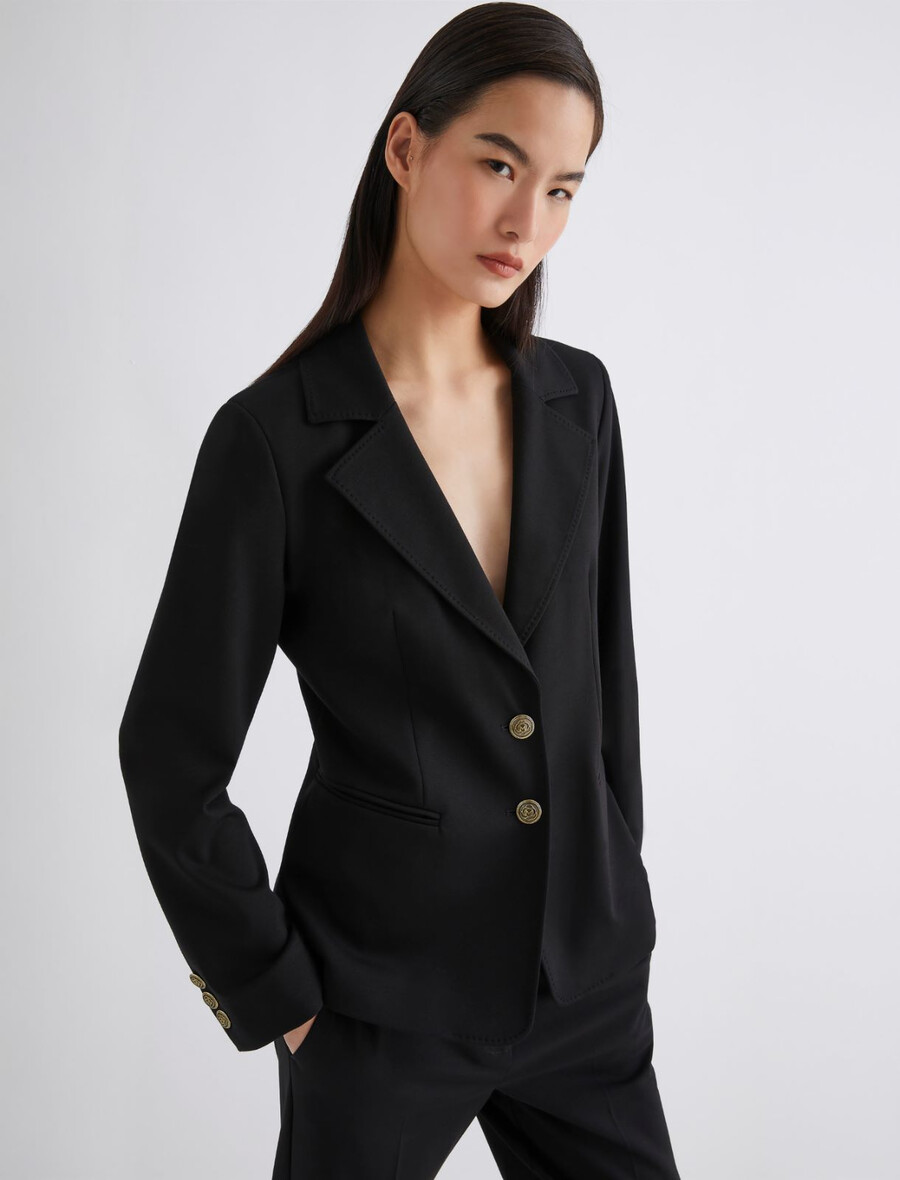 blazer in jersey - nero