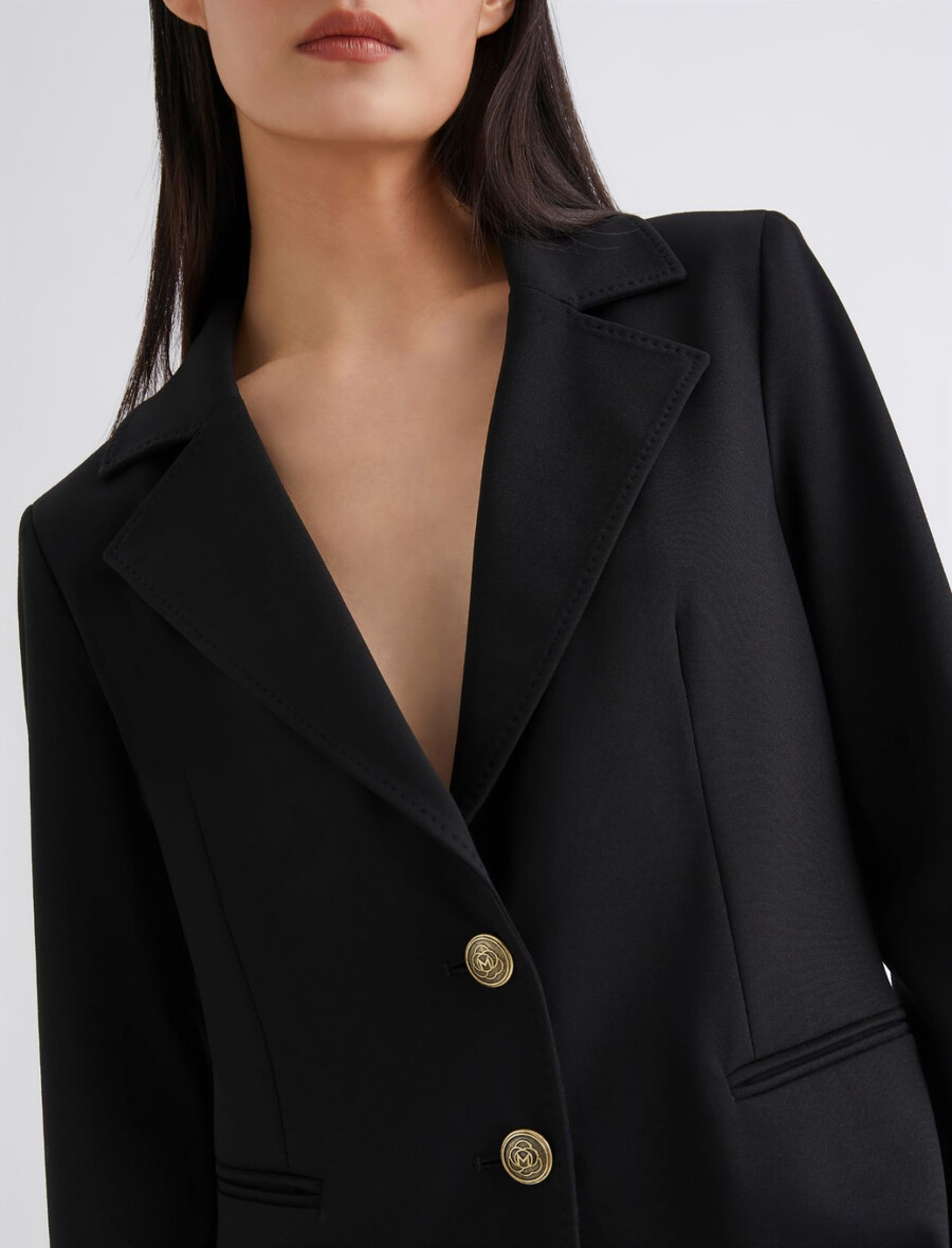 blazer in jersey - nero