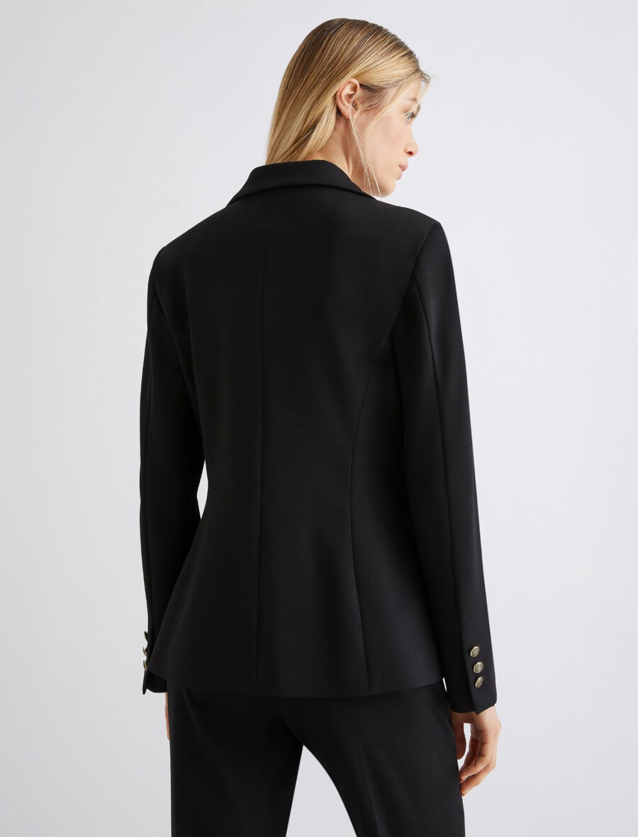 giacca sahariana in jersey - nero