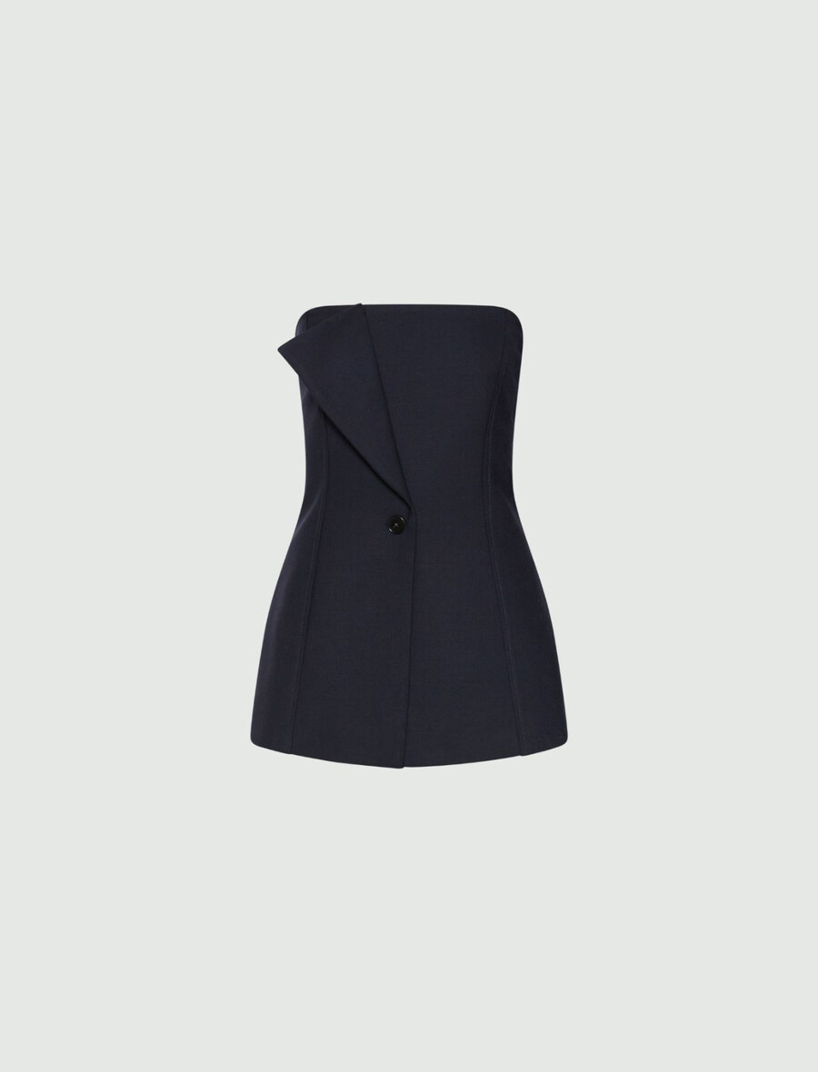 top corsetto - blu marino