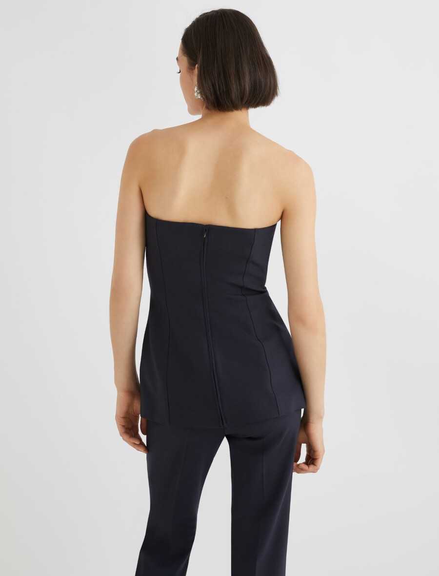 top corsetto - blu marino