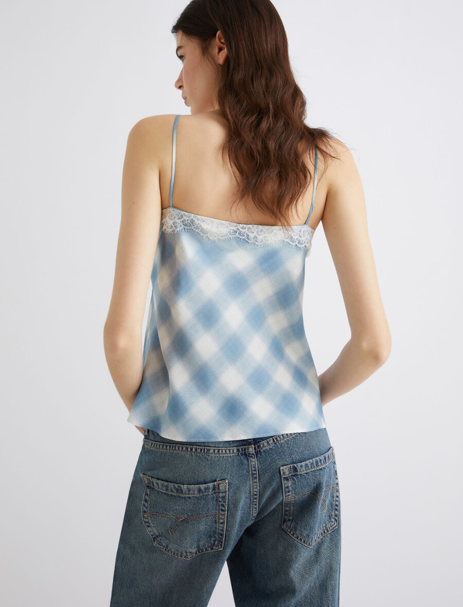 top slim fit - blu polvere