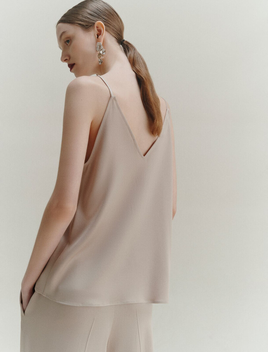 canotta in raso - naturale