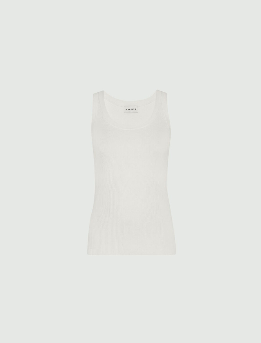 canotta in viscosa - bianco