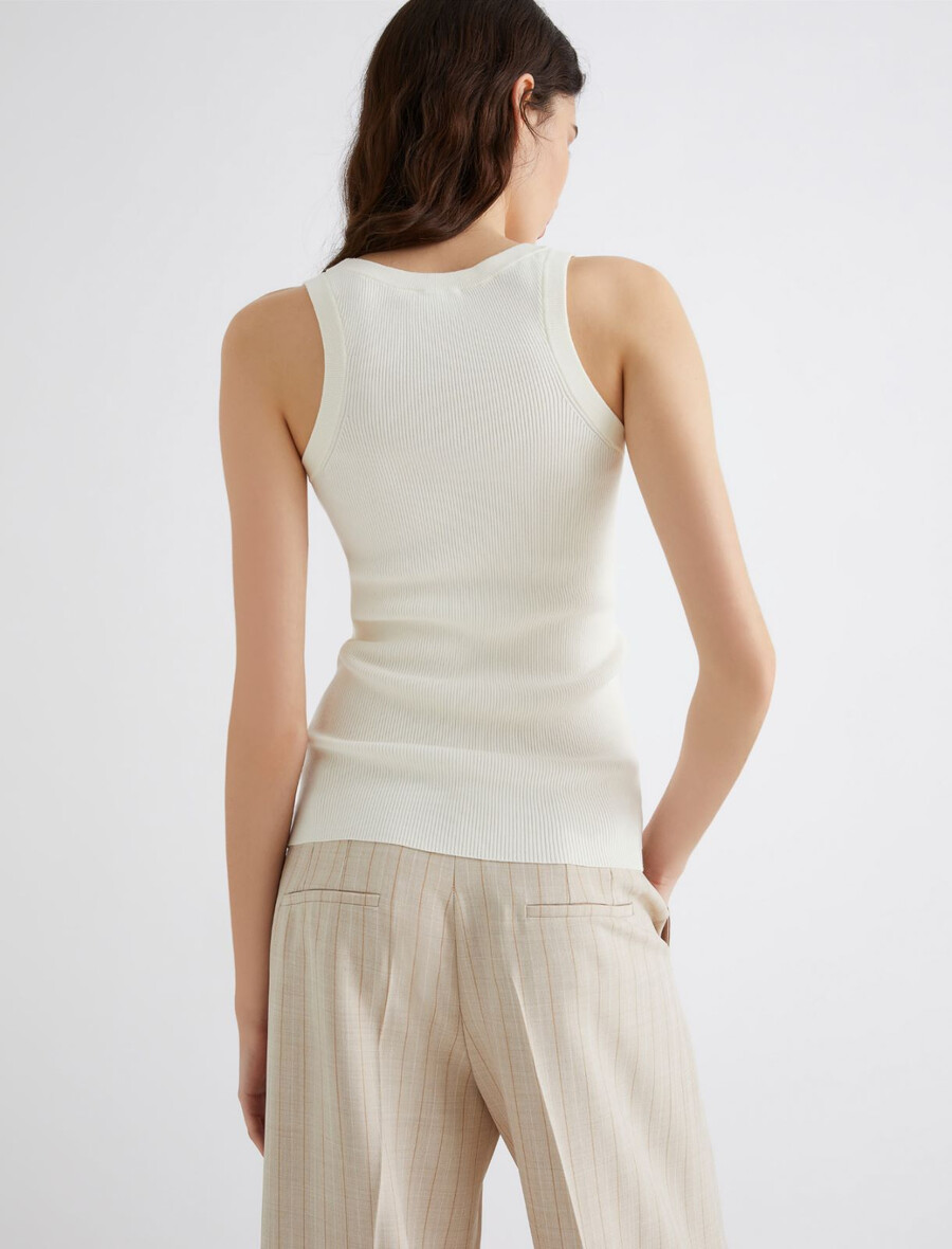 canotta in viscosa - bianco