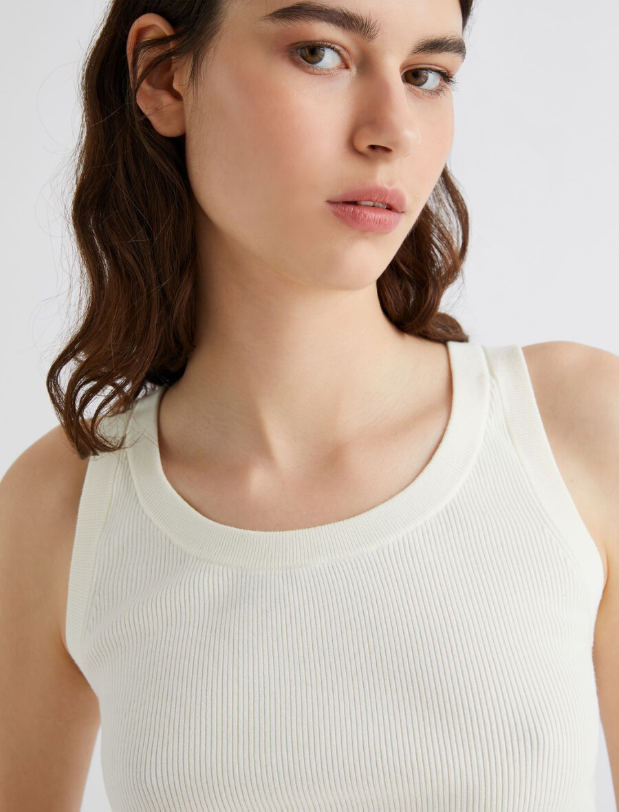 canotta in viscosa - bianco