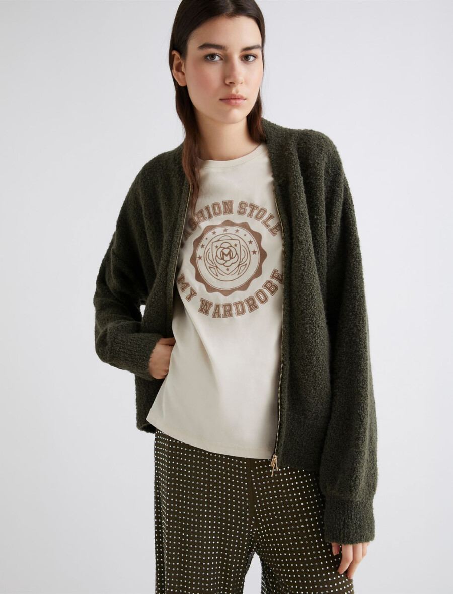 t-shirt stampata - avorio