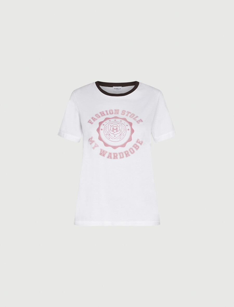 t-shirt stampata - bianco ottico