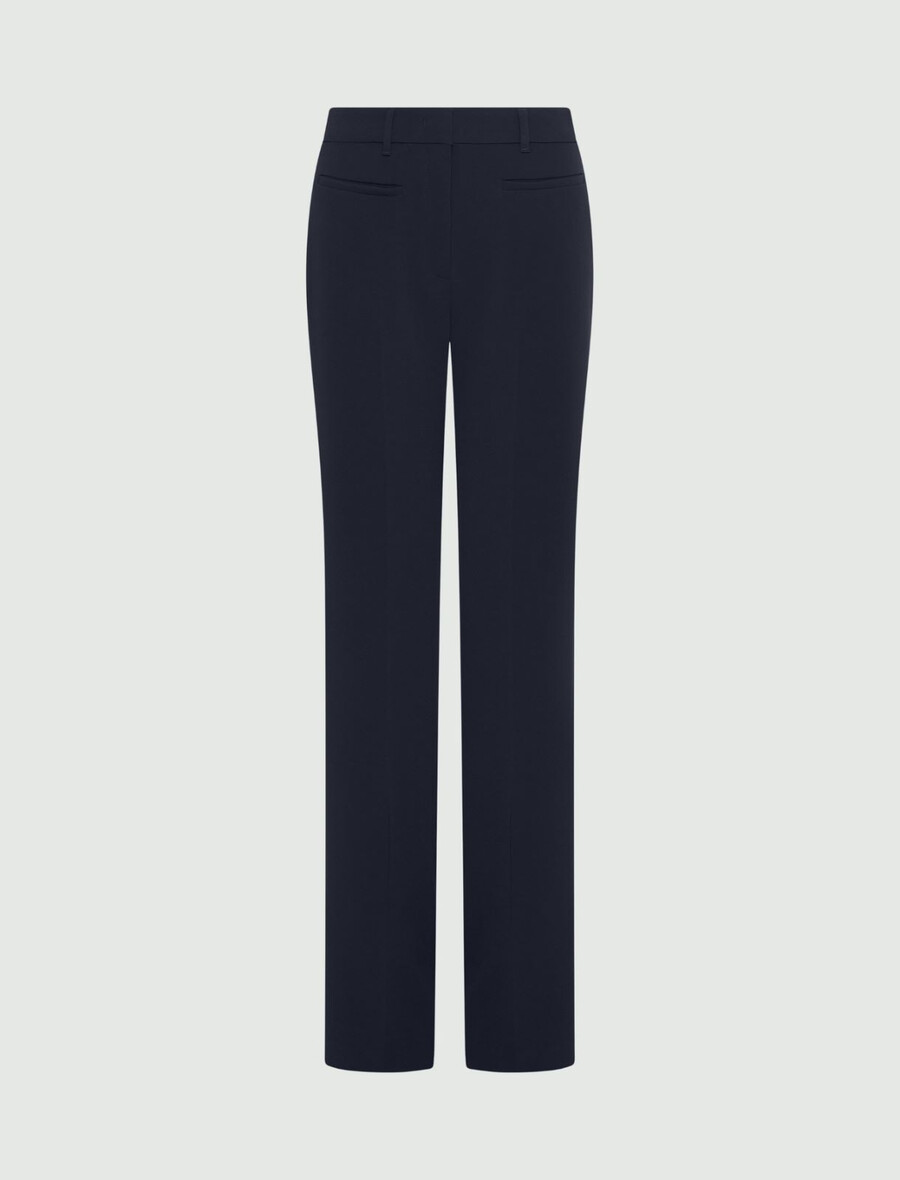 pantaloni in cady leggermente svasati - navy