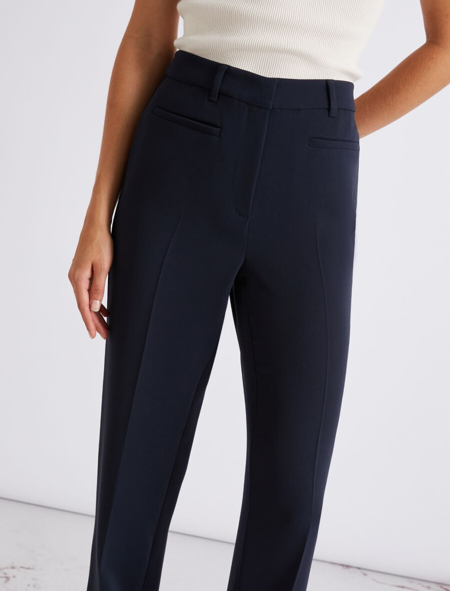 pantaloni in cady leggermente svasati - navy