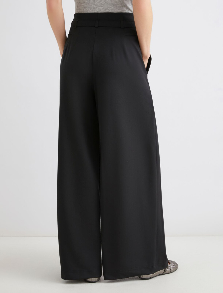 pantaloni a vita alta - nero