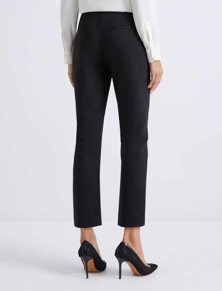 pantaloni chino in cotone elasticizzato - nero