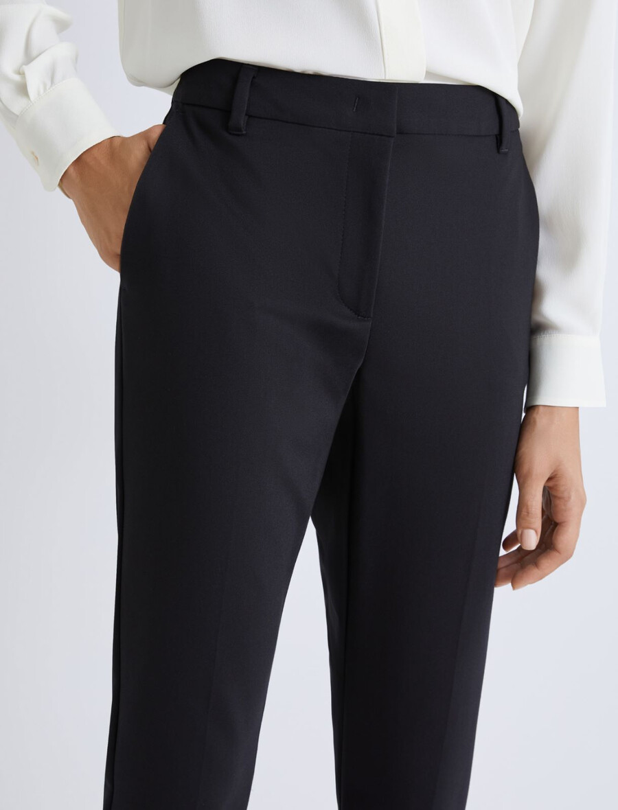 pantaloni chino in cotone elasticizzato - nero