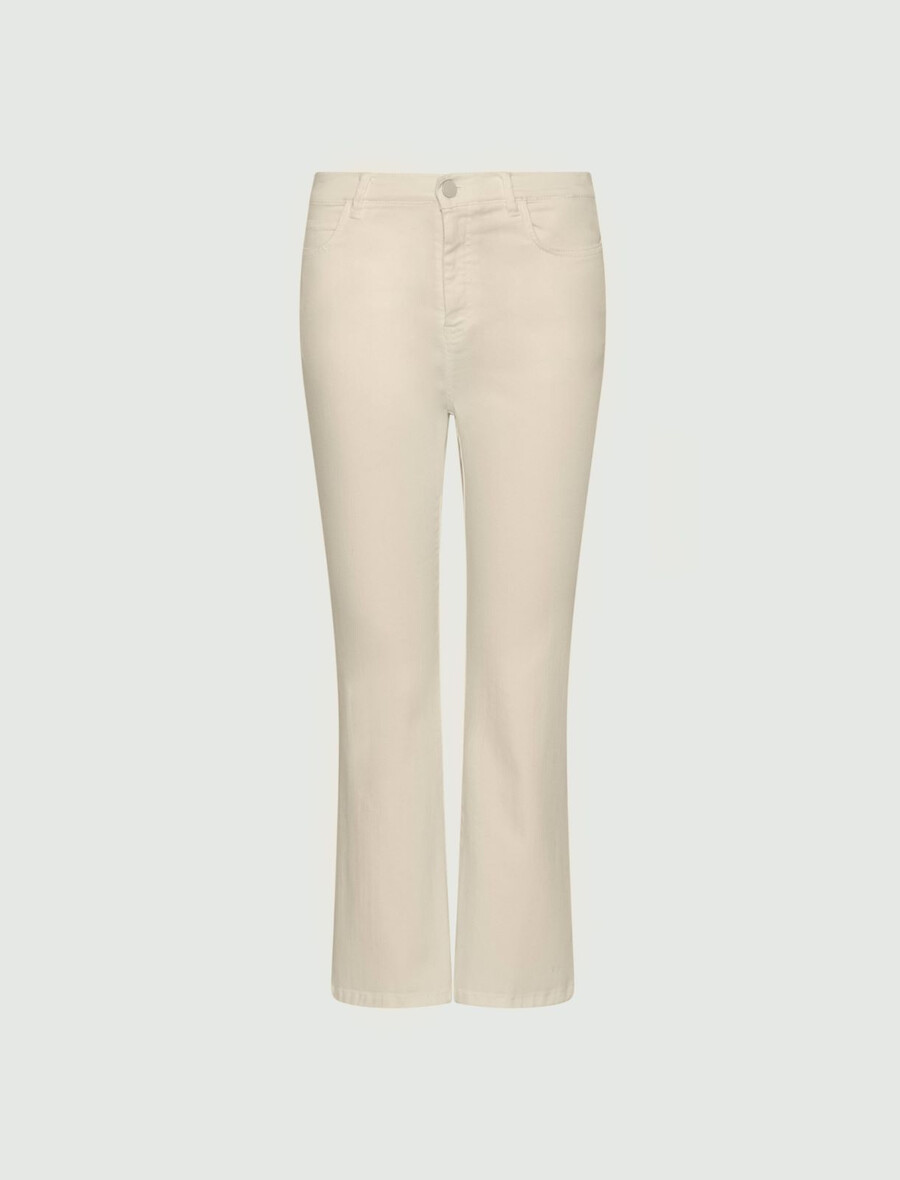 jeans cropped svasati - crema