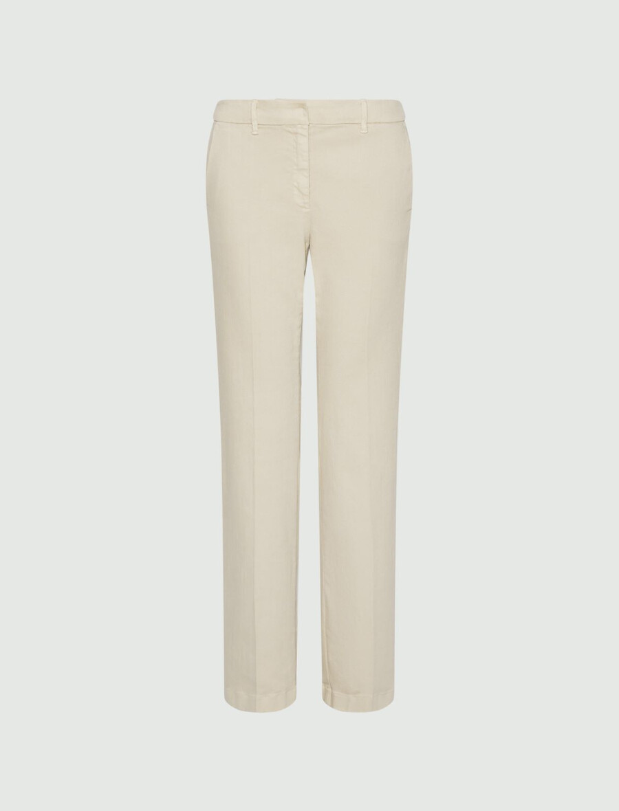 pantaloni a gamba larga - crema