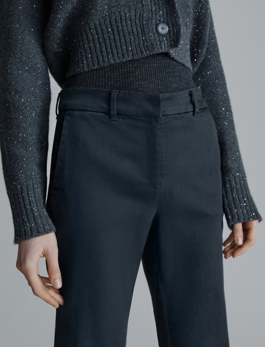 pantaloni a gamba larga - grigio scuro