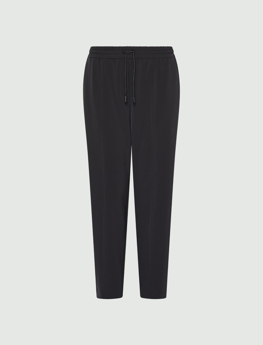 pantaloni da jogging in twill elasticizzato - grigio scuro