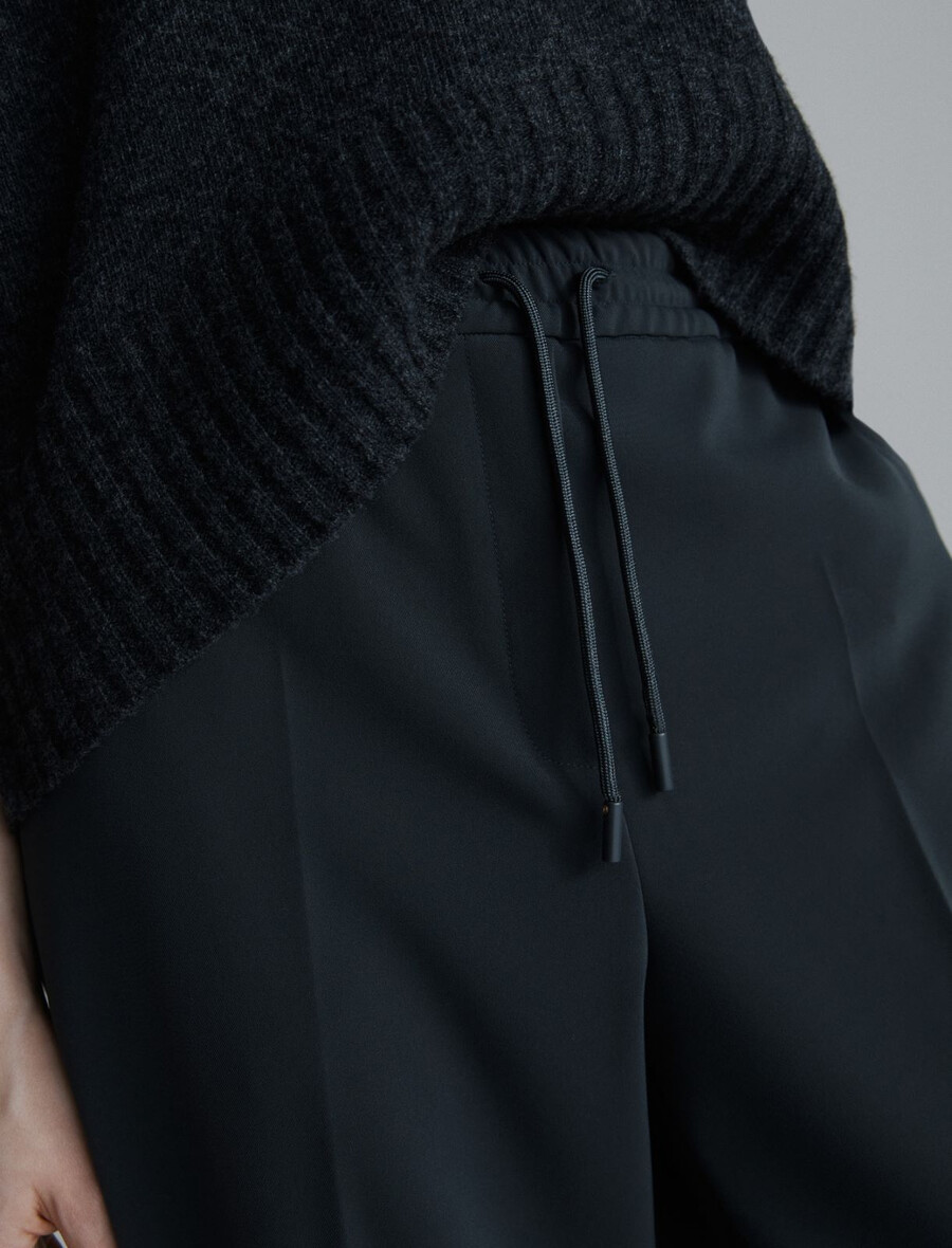 pantaloni da jogging in twill elasticizzato - grigio scuro