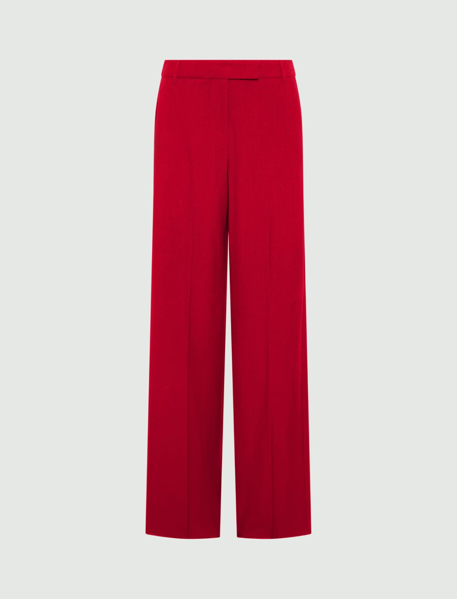 pantaloni elasticizzati dal taglio rilassato - rosso