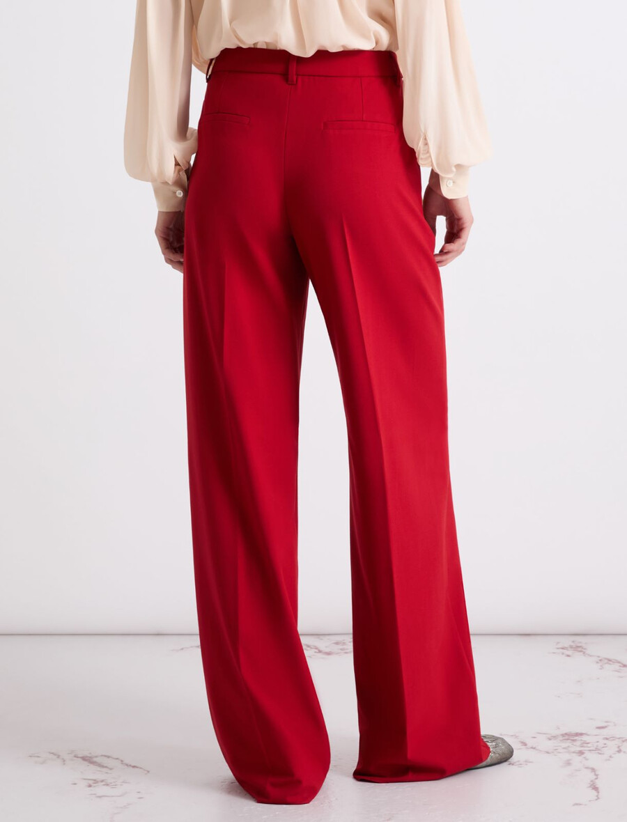 pantaloni elasticizzati dal taglio rilassato - rosso