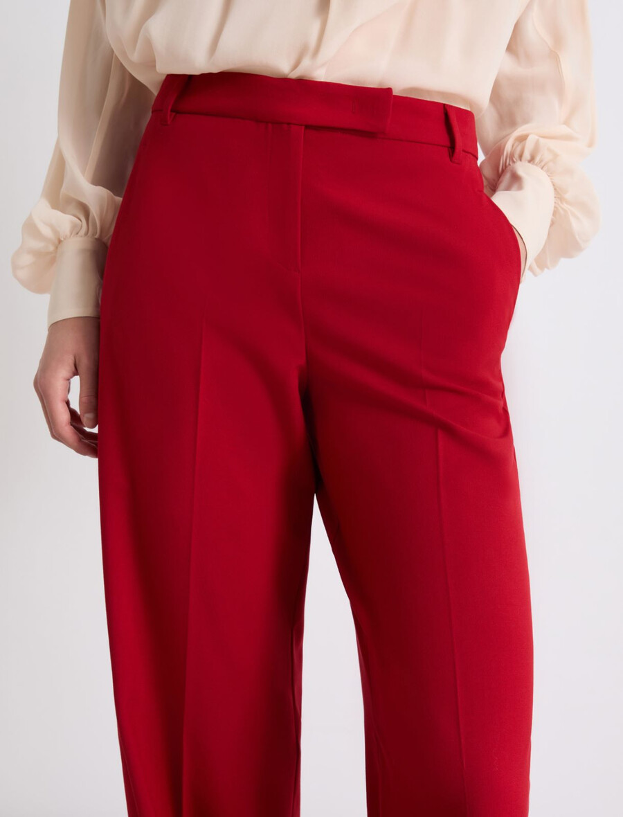pantaloni elasticizzati dal taglio rilassato - rosso