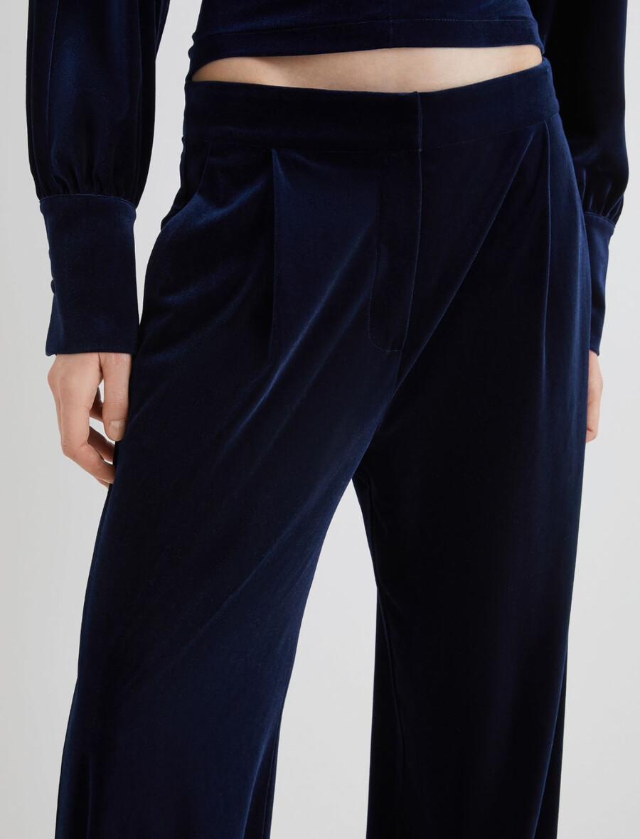 pantaloni in velluto - midnightblue