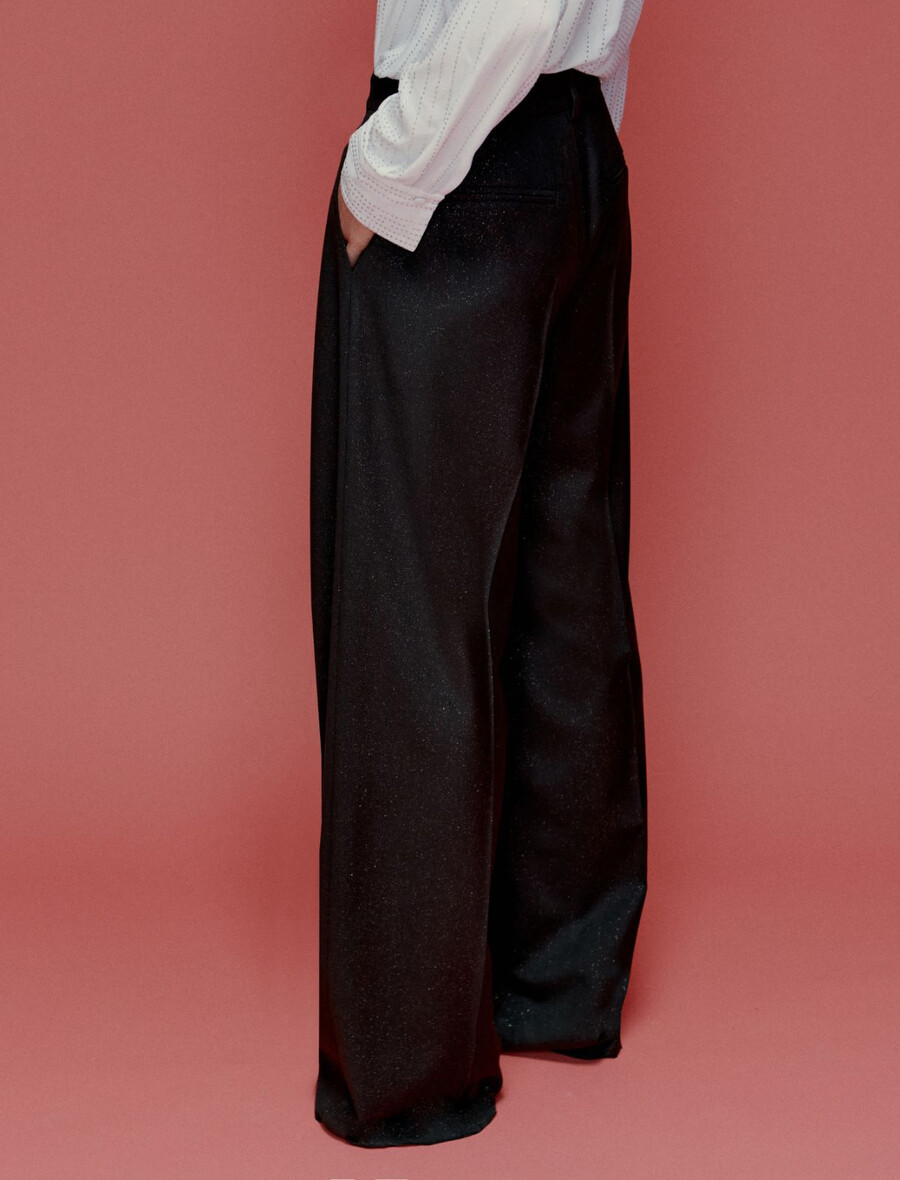 pantaloni larghi e fluidi - nero