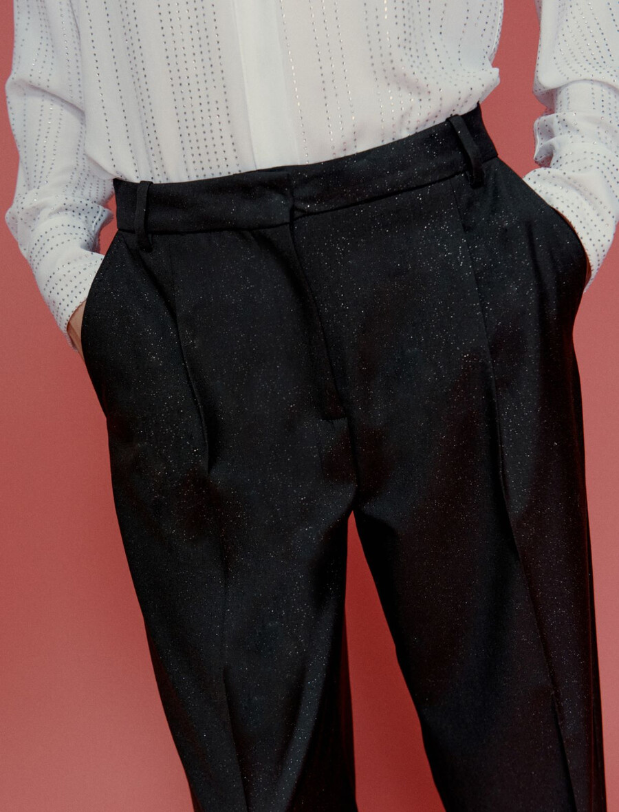 pantaloni larghi e fluidi - nero